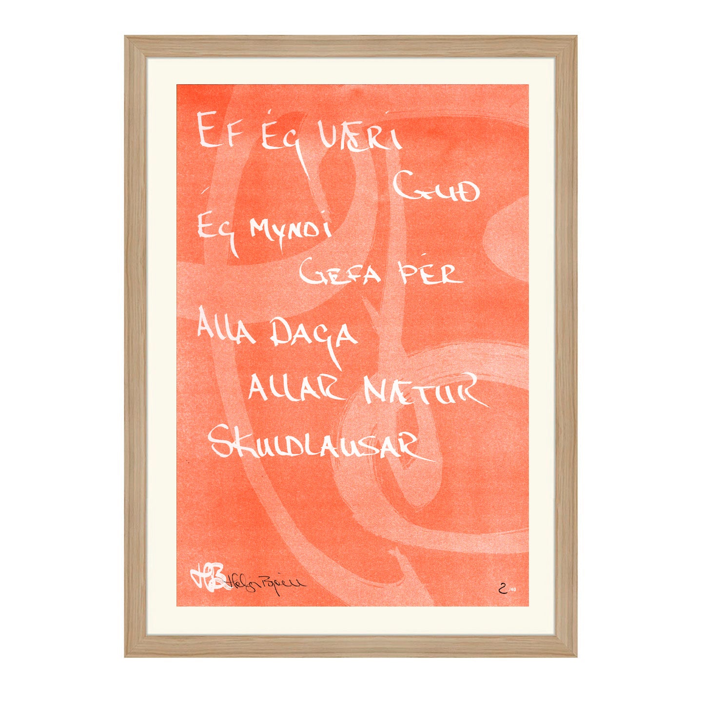 Ef ég væri guð - Textaverk