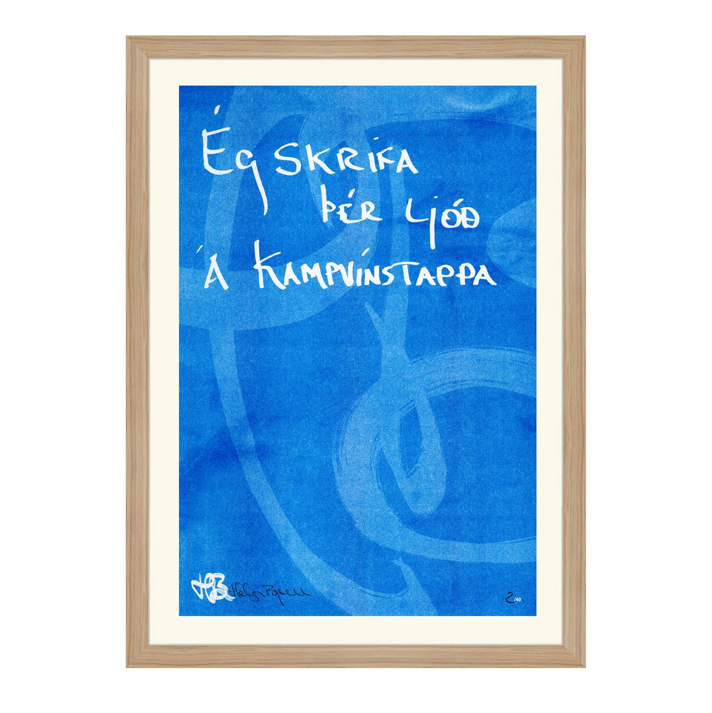 Ég skrifa þér ljóð á kampavínstappa - Textaverk