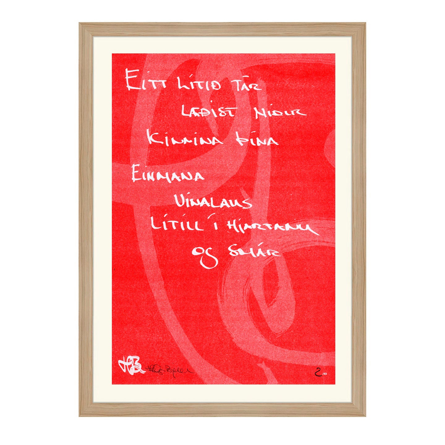 Eitt lítið tár - Textaverk