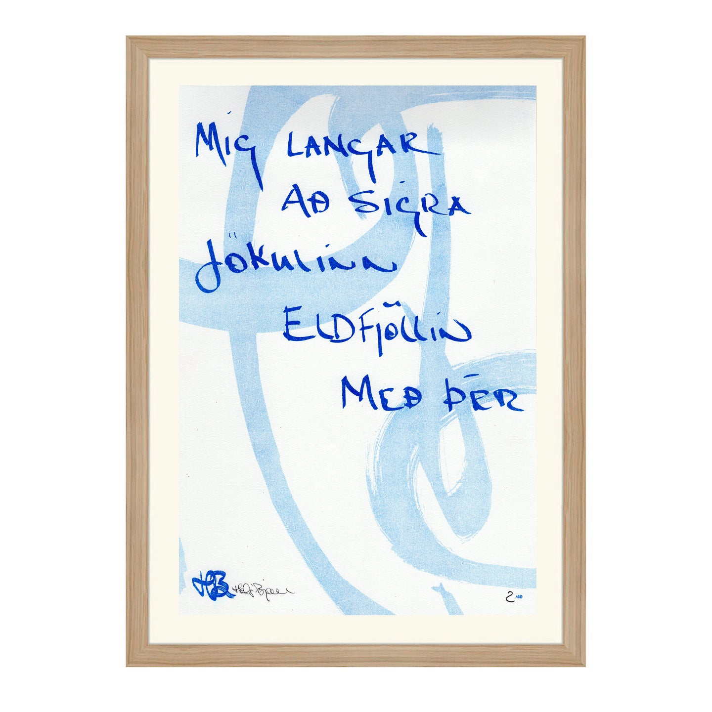 Mig langar að sigra jökulinn, eldfjöllin, með þér - Textaverk